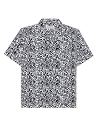 Lusso Wave Printed Shirt - Black & White