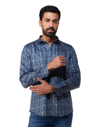 Abstract Printed Shirt - Blue