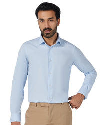 Stretch Dobby Shirt - Light Blue
