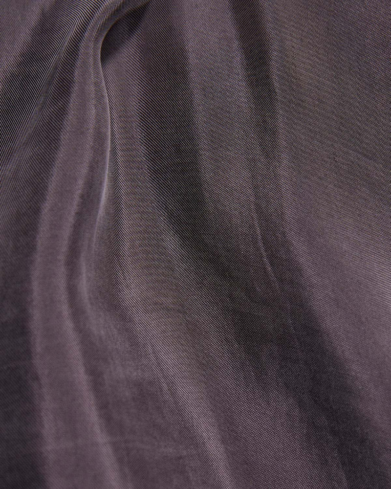 Grey Half-Sleeve Cupro Popover Shirt