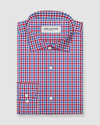 Montrose Herringbone Checked Shirt - Blue & Red