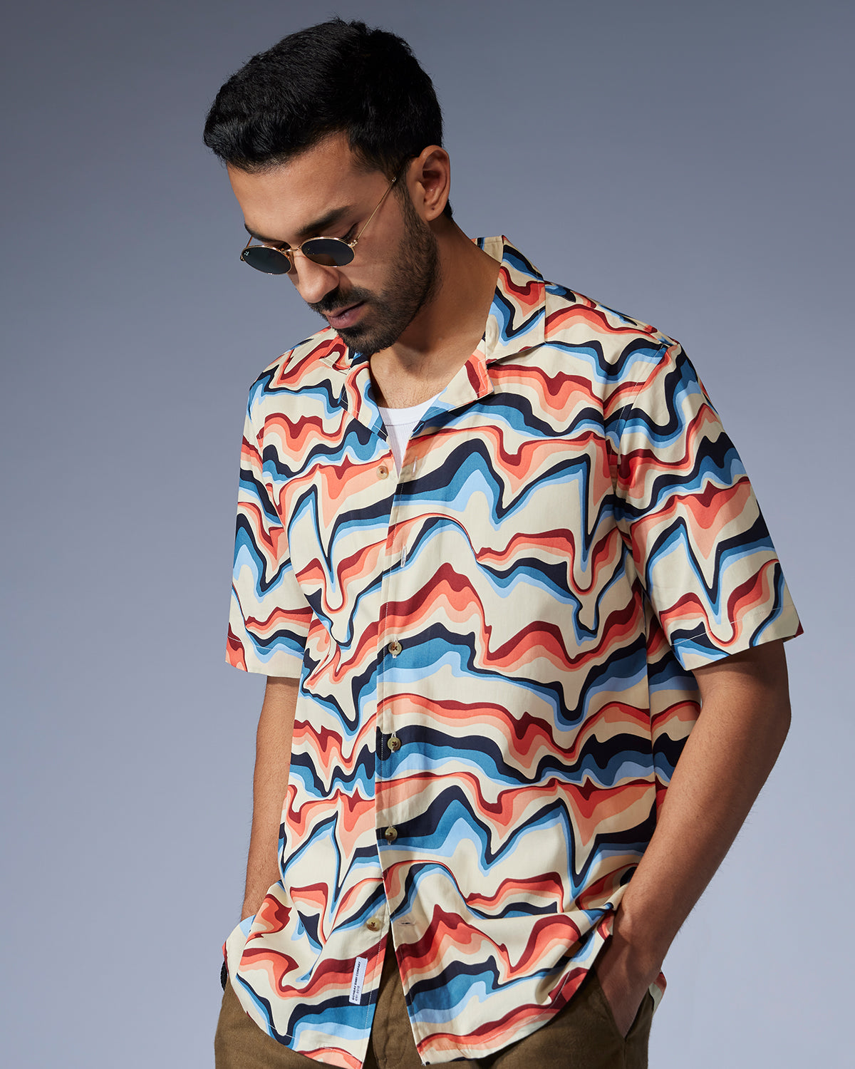 Marble Printed Shirt Multicoloured – Bombay Shirt Company