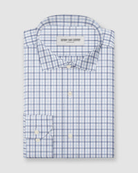 Delphinus Dobby Checked Shirt - Blue & Navy
