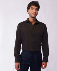 Cotton Linen Shirt - Dark Grey - Old