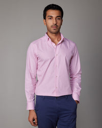 Giza Cotton Bengal Striped Shirt - Pink