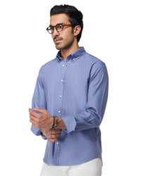 Washed Oxford Shirt - Bluish Grey