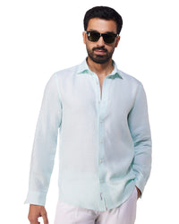 100% Linen Shirt - Light Green