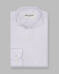 Icarus Poplin Striped Shirt - Purple