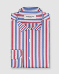 Montrose Herringbone Striped Shirt - Blue & Red