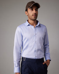 Luthai Wrinkle-Free Twill Shirt - Light Blue
