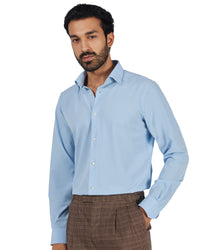 4-Way Stretch Dobby Shirt - Light Blue