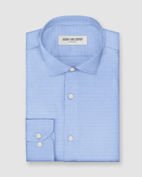 Montclair Twill Checked Shirt - Blue & White