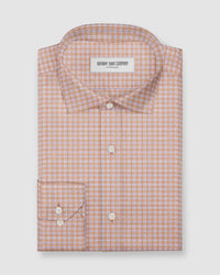 Tuscan Twill Checked Shirt - Orange