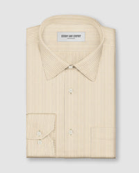 Marlowe Herringbone Striped Shirt - Yellow & Dark Blue