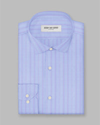 Oberon Twill Striped Shirt - Blue & Pink