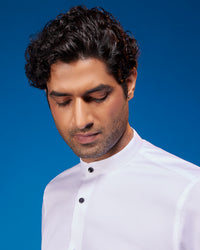 Corsage Dobby Shirt - White