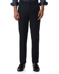 Volante Checked Dress Pants - Navy