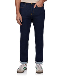 Japanese Back-Brushed Twill Stretch Jeans - Dark Blue