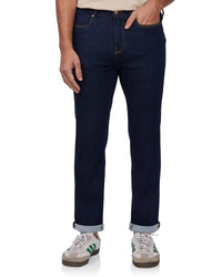 Japanese Back-Brushed Twill Stretch Jeans - Dark Blue