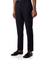 Tenet Checked Dress Pants - Navy