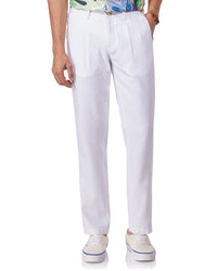 Tropicscape Cotton Linen Pants - White
