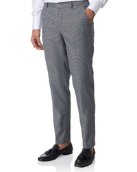 Fluence Stretch Houndstooth Dress Pants - Grey