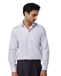 White Cotton Twill Shirt