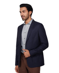 The Dewpoint Checked Blazer - Navy