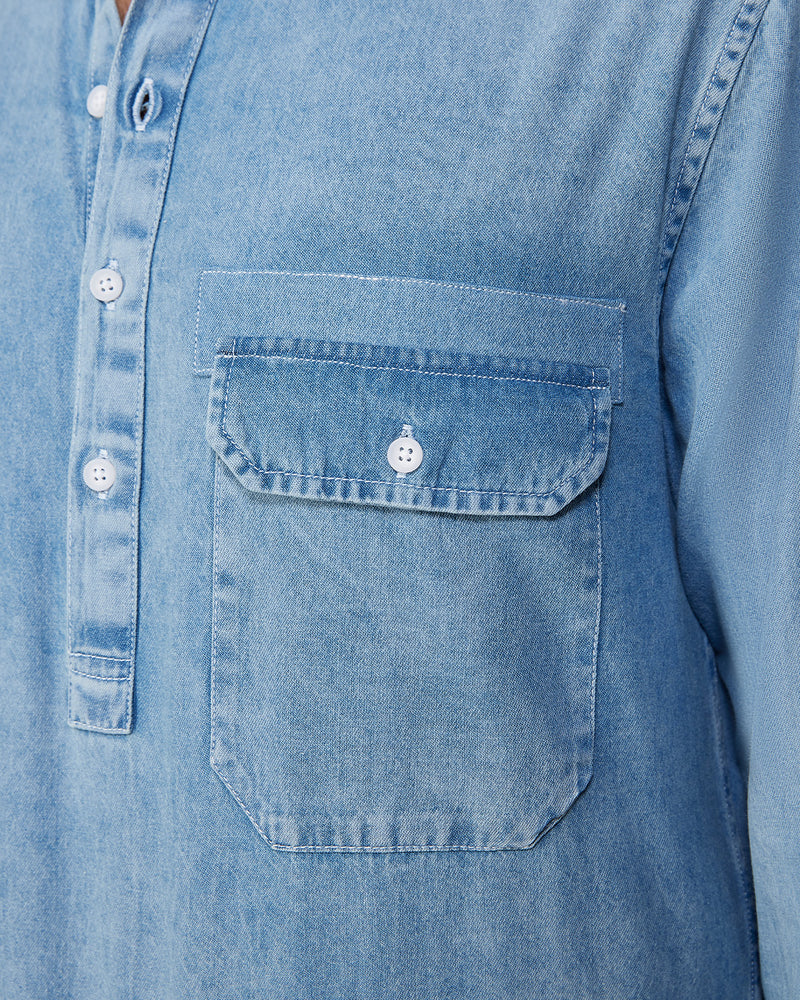 Blue Popover Denim Shirt