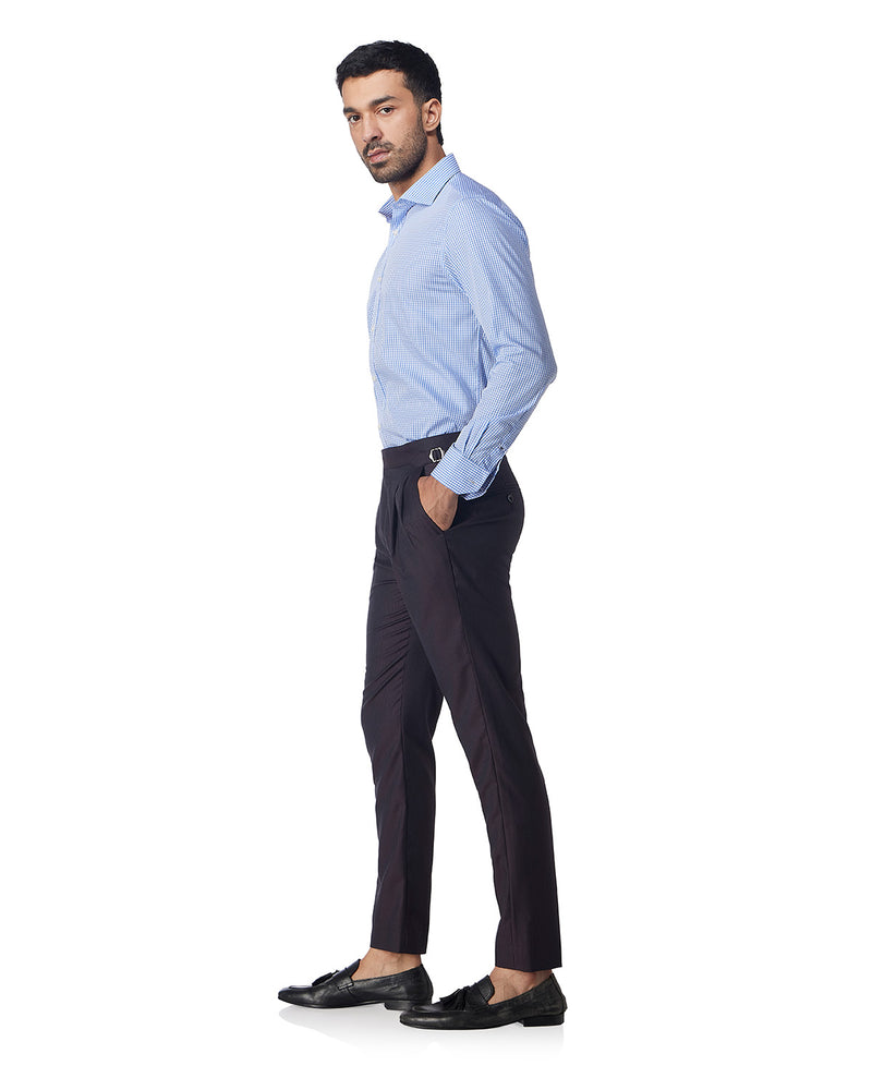 Blue Cotton Checked Shirt
