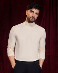 Turtleneck Toast T-Shirt - Cream