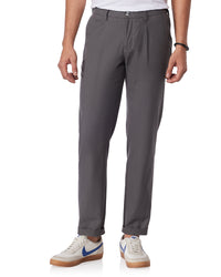 Tropicscape Cotton Linen Pants - Dark Grey
