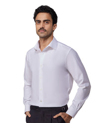 White Stretch Oxford Shirt
