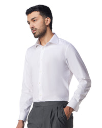 White Smooth Cotton Poplin Shirt