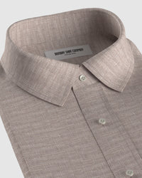 100% Linen Shirt - Light Brown