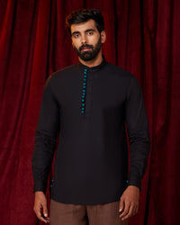 BSC x ALB | Crimson Accent Popover Shirt - Black