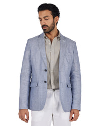 The Flintfield Linen Blazer - Grey