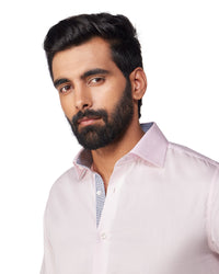 Pink Giza Cotton Satin Shirt