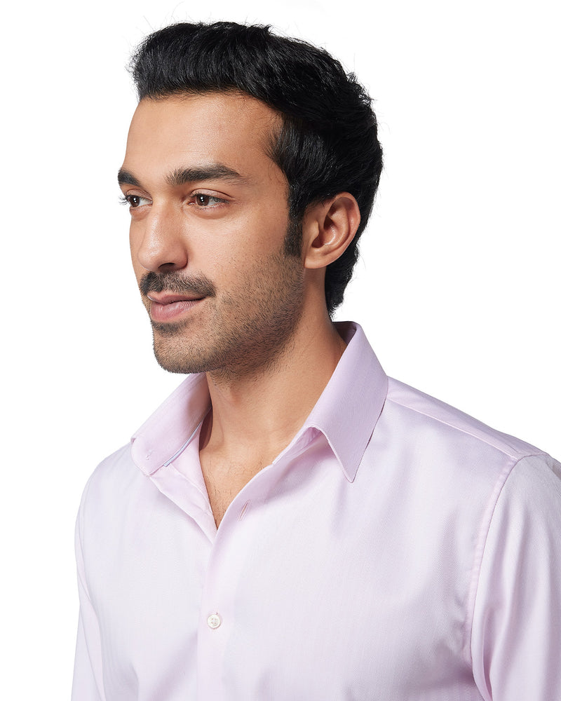 Pink Herringbone Shirt