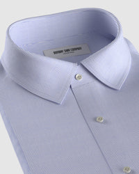 Westbourne Twill Pinstriped Shirt - Light Blue