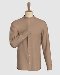 Soft Washed Linen Shirt - Khaki