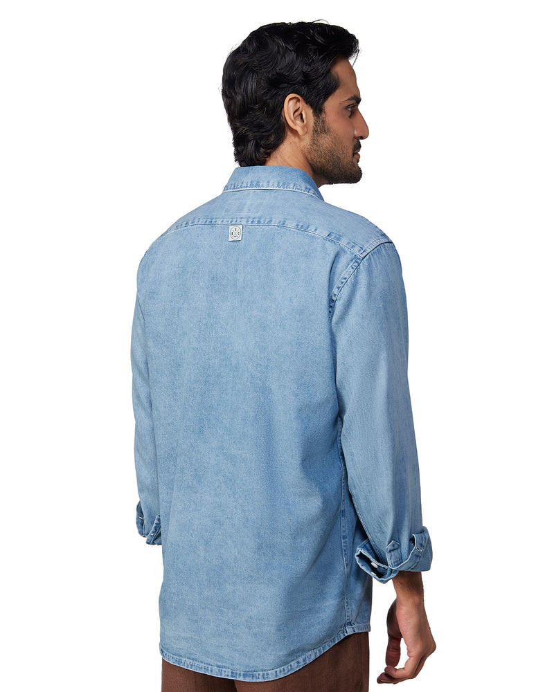 Blue Popover Denim Shirt