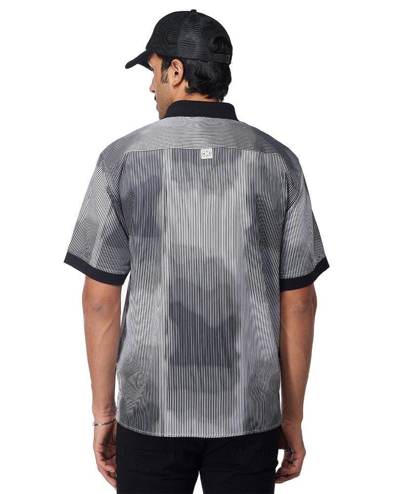 Black & White Illusion Printed Shirt