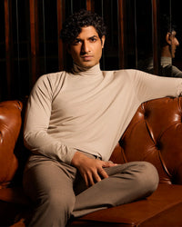 Turtleneck Toast T-Shirt - Brown