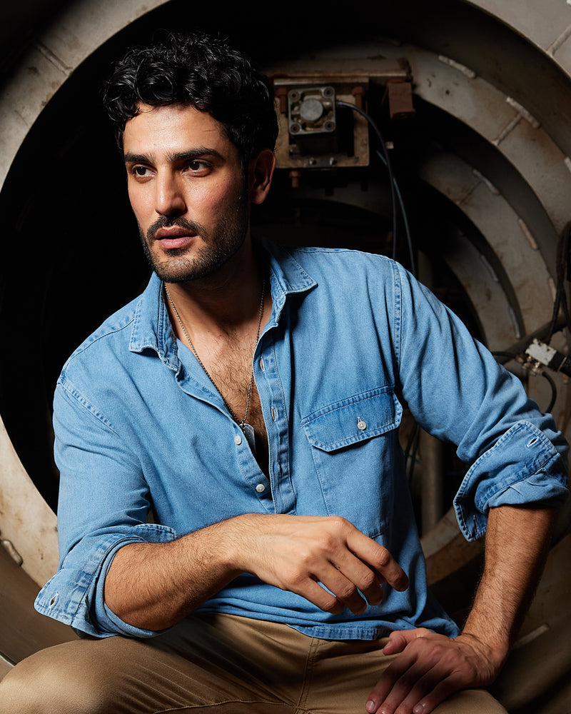 Blue Popover Denim Shirt