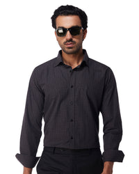 Black & Grey Oxford Checked Shirt