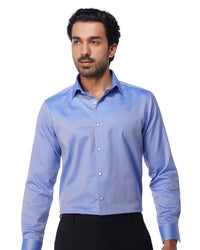 Blue Herringbone Shirt