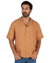 Sand Washed 100% Linen Twill Shirt