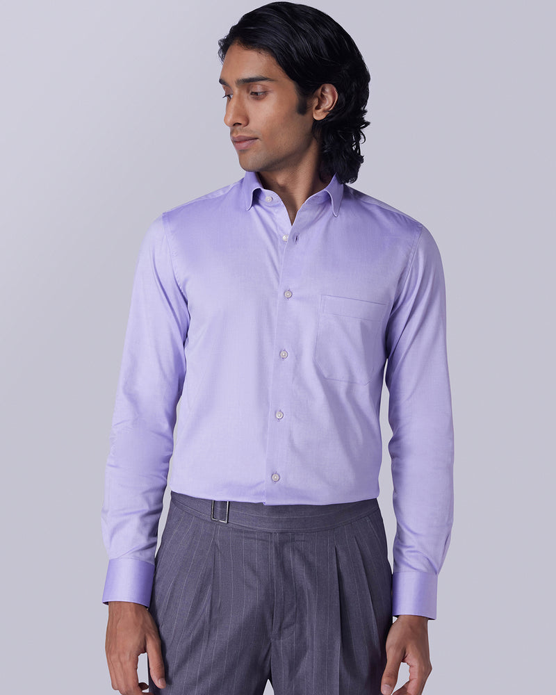 Lavender Stretch Dobby Shirt