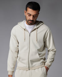 Luxe Travel Zipper Hoodie - Light Grey